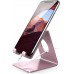 Lamicall Cell Phone Stand, Desk Phone Holder Cradle, Compatible with Phone 12 Mini 11 Pro Xs Max XR X 8 7 6 Plus SE, All Smartphones Charging Dock, Office Desktop Accessories - Silver