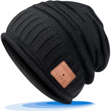 Bluetooth Beanie Gifts for Men Women - Cool Christmas Stocking Stuffers Birthday Gifts Ideas for Teen Boys Girls Husband Wife Dad Mom Winter Music Knit Hat with Bluetooth 5.0 Headphones Outdoor Black